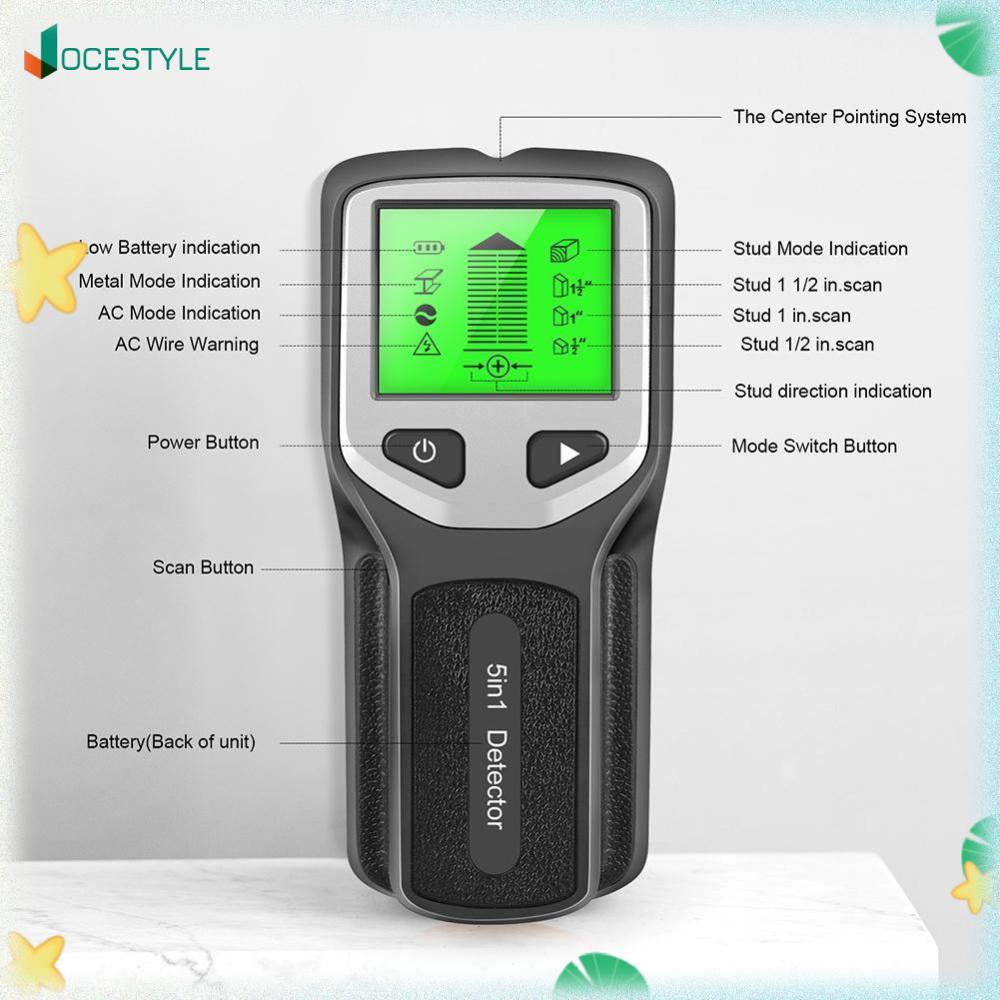 JOCESTYLE เครื่องสแกนผนัง 5-in-1 จอ LCD สำหรับค้นหาเหล็ก โครงสร้างไม้ สายไฟ AC และโครงสร้างในผนังและเพดาน ราคา 329 บาท*ส่งฟรี