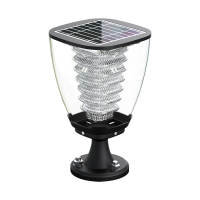 โคมไฟหัวเสาภายนอกโซลาร์เซลล์ 1W WW LUZINO รุ่น ESL-15Pro สีดำ