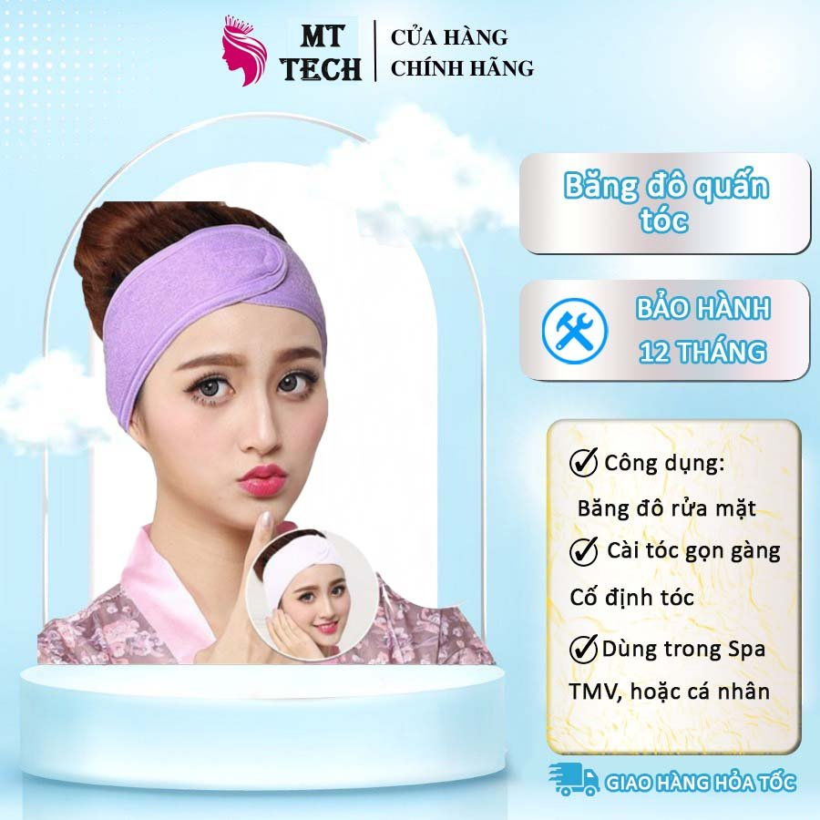 Băng đô quấn tóc spa, băng đô quấn đầu 10cm, đủ các màu xinh .. xinh