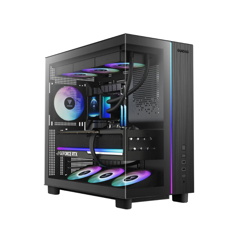 [Genuine] Gamdias Atlas M4 Mid Tower Computer Case | 4 Argb Fans Available | 12-Month Warranty Giá 2,199,500 Đồng*Miễn phí vận chuyển