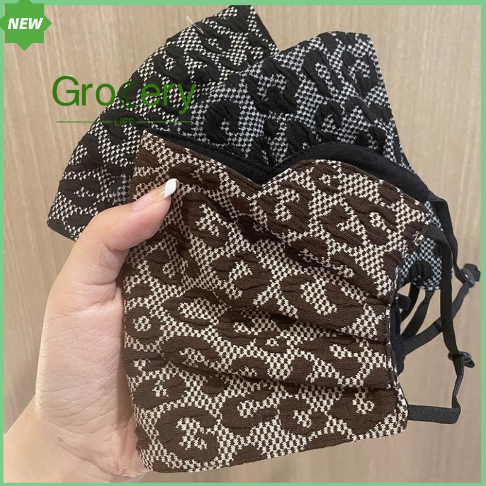 GROCERY LIFE Họa tiết da báo  Nạ Ấm  Có thể giặt Khẩu trang  Chống bụi Gini  Mùa thu và mùa đông