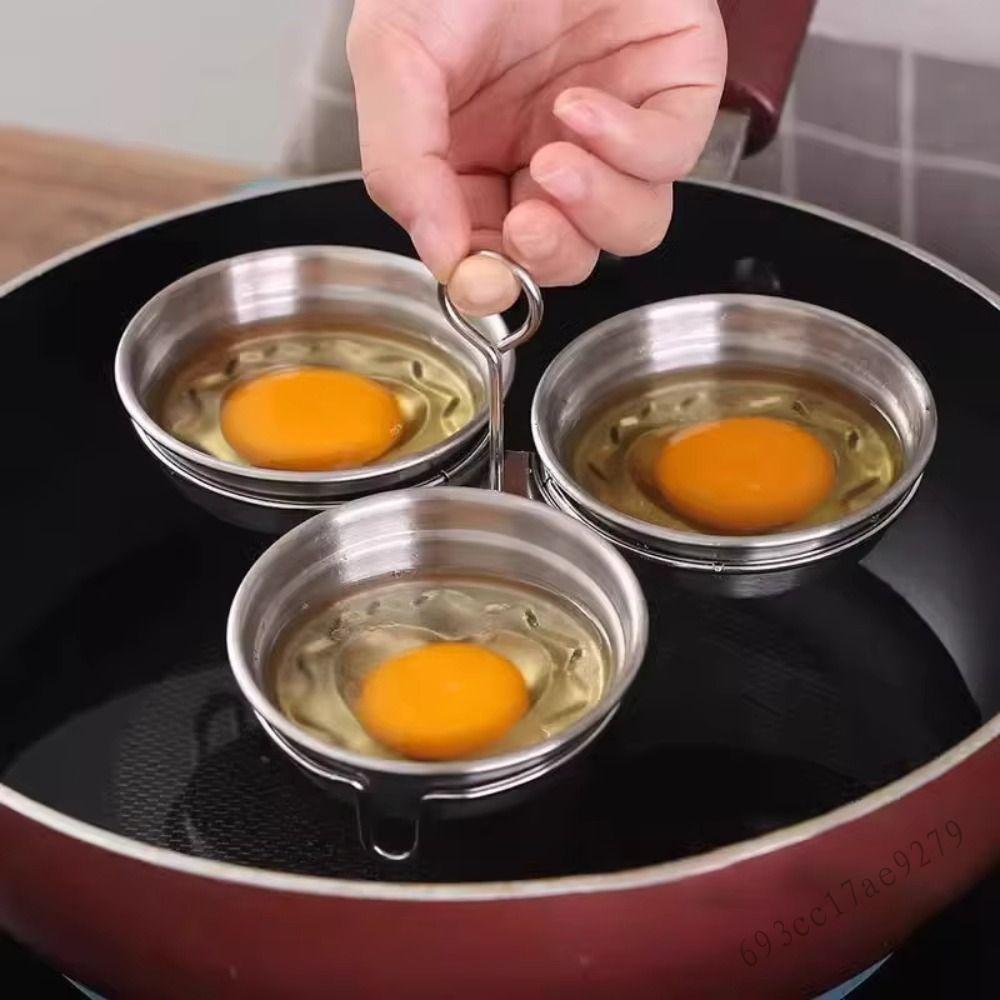 Máy hấp trứng 3 trong 1 hình trái tim - Dụng cụ nấu ăn nhà bếp bằng thép không gỉ