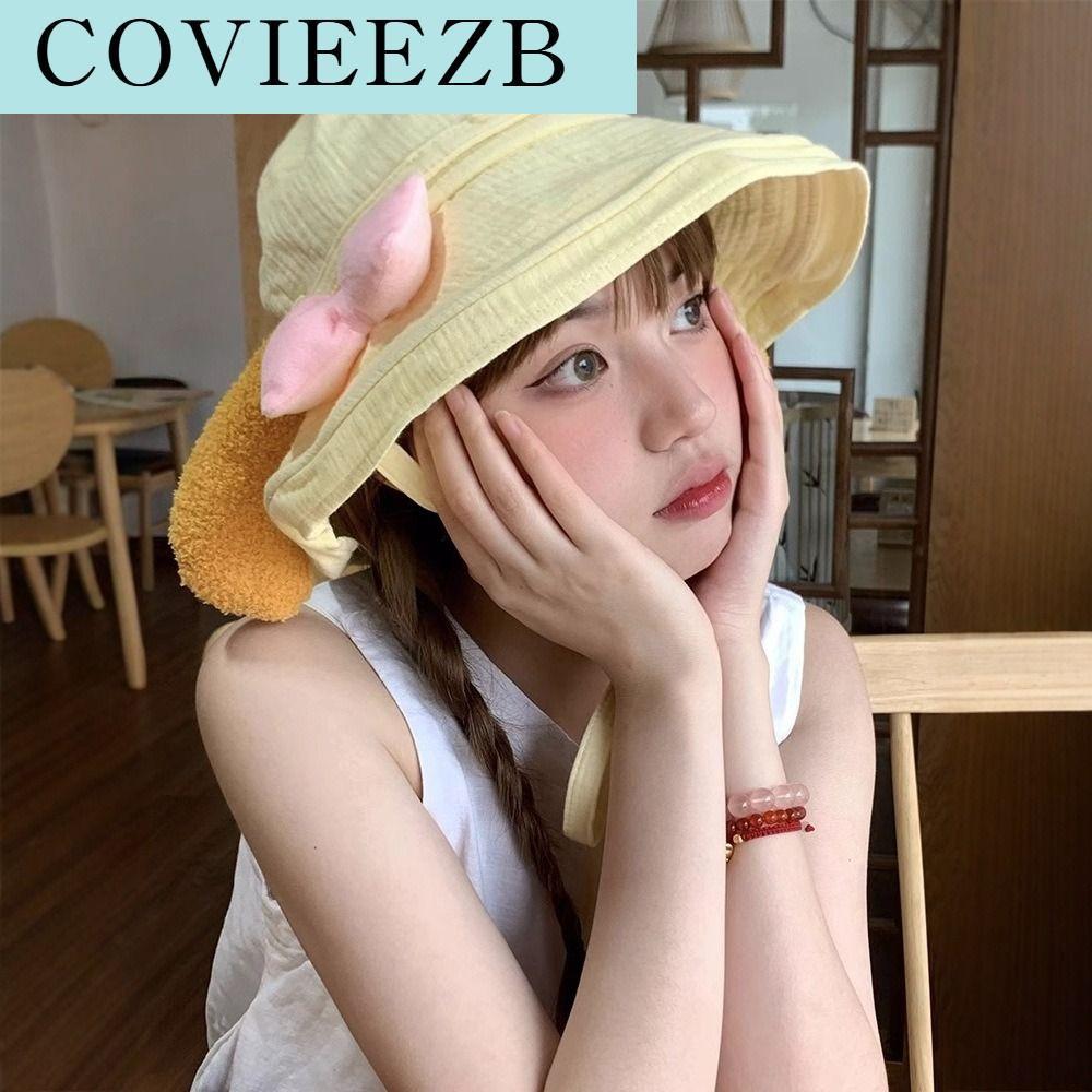 COVIEEZB ปีกกว้างกว้าง หมวกกันแดดหมวก ฤดูร้อนฤดูร้อนฤดูร้อน Cookieann หมวกทรงถัง แฟชั่นสำหรับผู้หญิง พับเก็บได้ หมวกหมวกแก็ป กิจกรรมกลางแจ้งกลางแจ้ง ราคา 171 บาท*ส่งฟรี