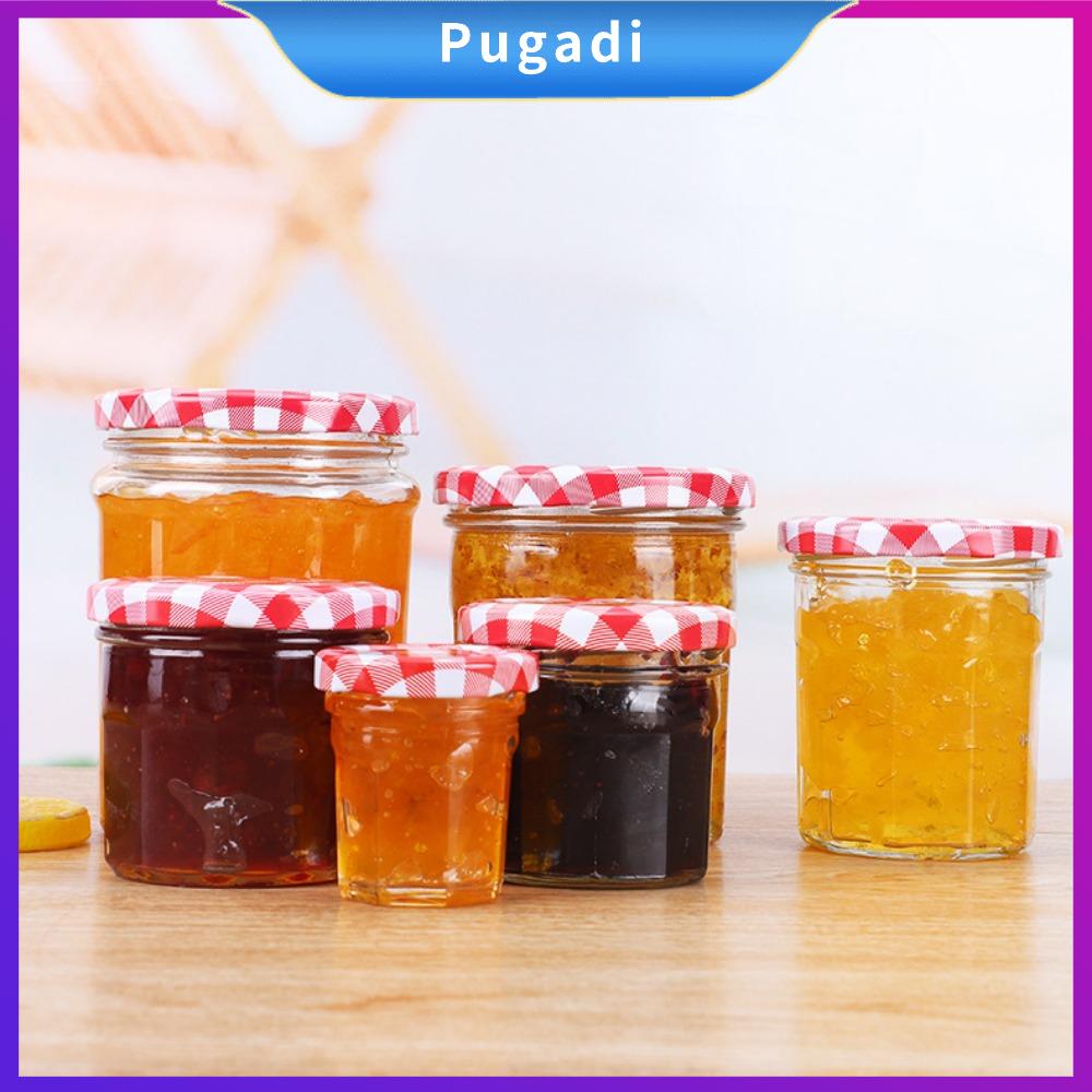 PUGADI Kính Chai mứt Đã niêm phong có nắp Mật ong có thể Đa chức năng Hũ mứt dâu Hộp đựng thức ăn