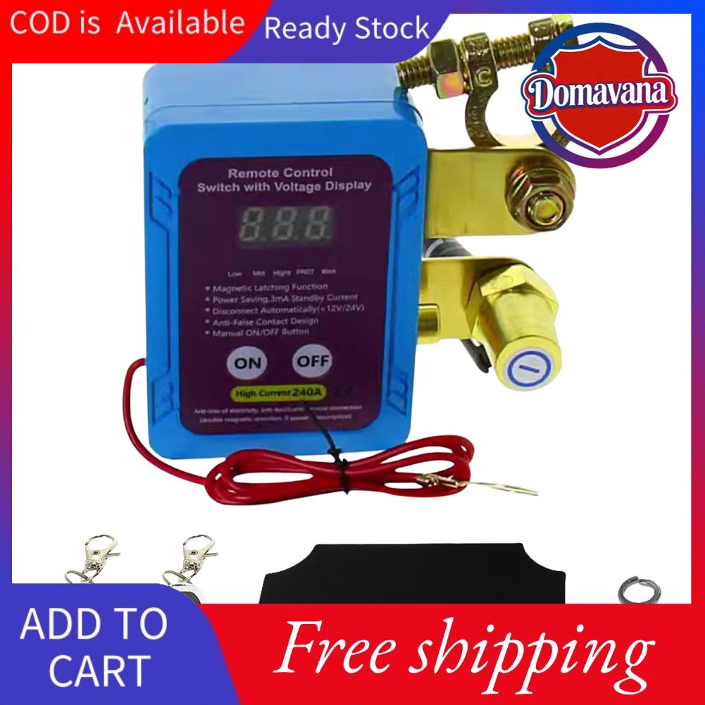 Domavana Công Tắc Ngắt Kết Nối Pin Từ Xa 12V 24V Điện Áp Kỹ Thuật Số Công Tắc Chống Trộm Ô Tô Ngăn Ngừa Xả Pin Công Tắc Cắt dành Cho Xe Ô Tô Xe Tải RV SUV Giá 640,000 Đồng*Miễn phí vận chuyển