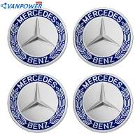 4PCS 75mm Rim Center Hub Cover Chrome Plated Hub Cap Emblem Badge Dust Cover Car Wheel Center Hub Caps for Mercedes Benz
