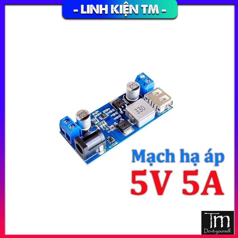 Mạch Hạ Áp 12V/24V/36V Xuống 5V-5A Hiệu Suất Cao DC-DC (XY-3606)