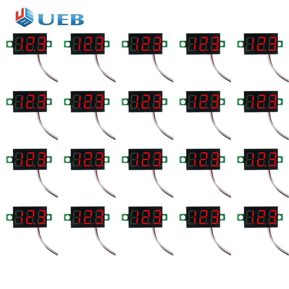 2 Wires DC Voltage Display DC 2.5V-40V 0.28 Inch LED Screen Meter (Red) Giá 367,000 Đồng*Miễn phí vận chuyển