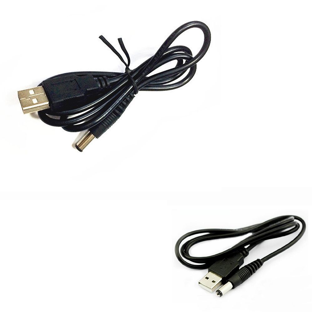 KNQ12 Màu đen Mới Đầu nối cáp máy tính 5,5 X 2,1mm 1 triệu Cổng USB sang DC Bộ chuyển đổi cáp cho đèn LED hoặc thiết bị khác Đầu nối cáp nguồn Jack thùng