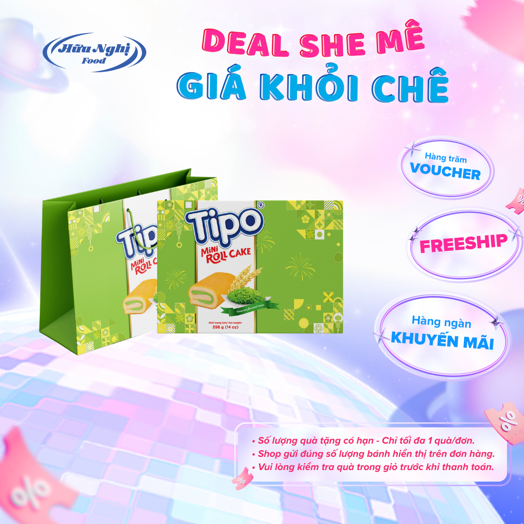 Bánh Tết Tipo bông lan cuộn cốm 396g kèm túi