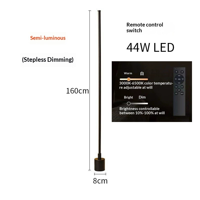 Minimalist LED Eye Care Floor Lamp Dimmable Standing Lamp for Living Room Bedroom Corner Soft Ambient Lighting