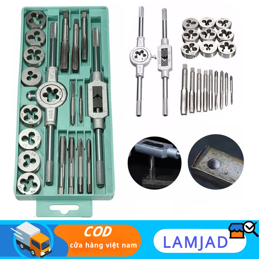 Bộ ren nam và nữ m3-m12, bộ tay nắm ren, bộ ren, bộ ren tay bộ chỉ, chỉ, chỉ, 20 cái