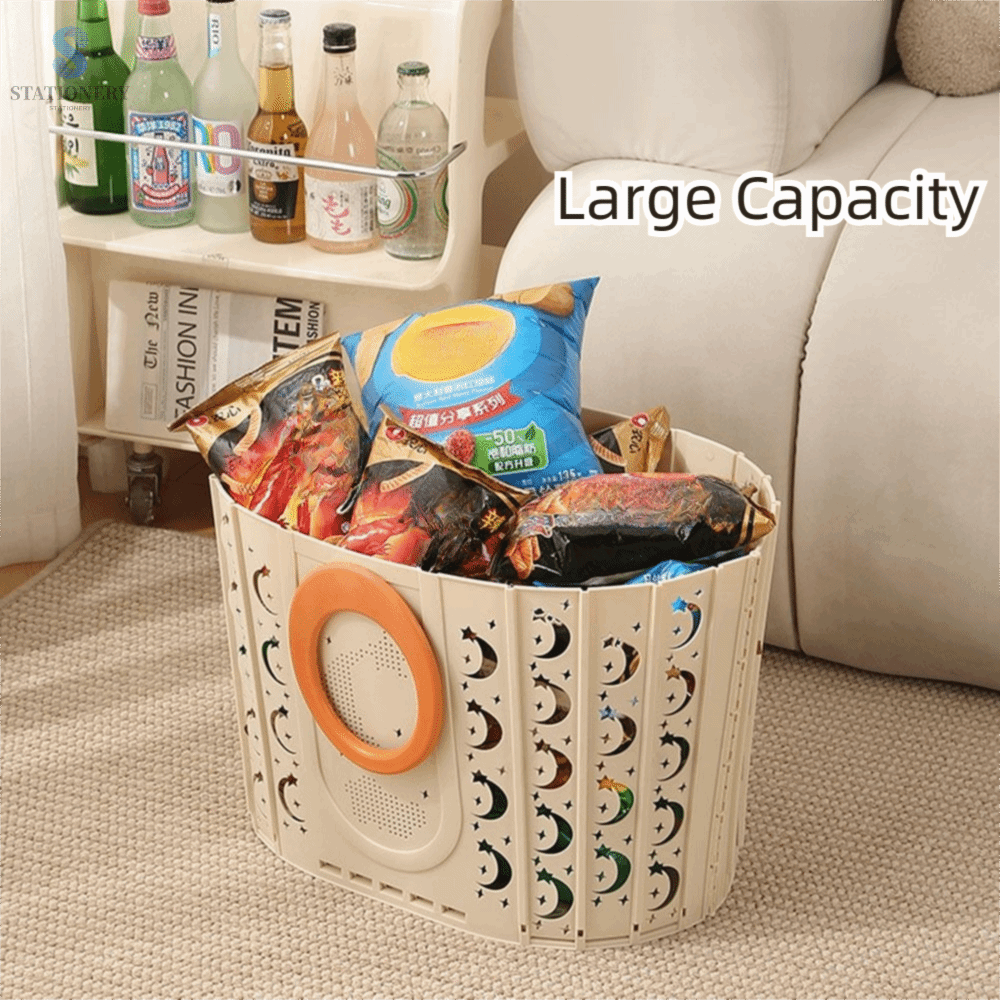 STATIONERY Tiết kiệm không gian Giỏ Đựng Quần Áo Có Thể Gấp Gọn Dung lượng lớn có tay cầm Thùng đựng quần áo bẩn Hiện đại Làm rỗng Bộ tổ chức tủ nhựa Hộ gia đình