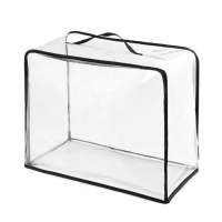 YERZ PVC Dust Bags Waterproof Transparent Zipper Tote Bag Large Capacity Dustproof Protective Sleeve Travel
