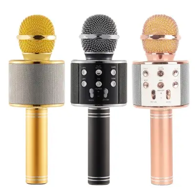 Handheld Microphone Bluetooth Wireless Condenser Karaoke Microphone Player MIC Speaker Magic USB Singing KTV