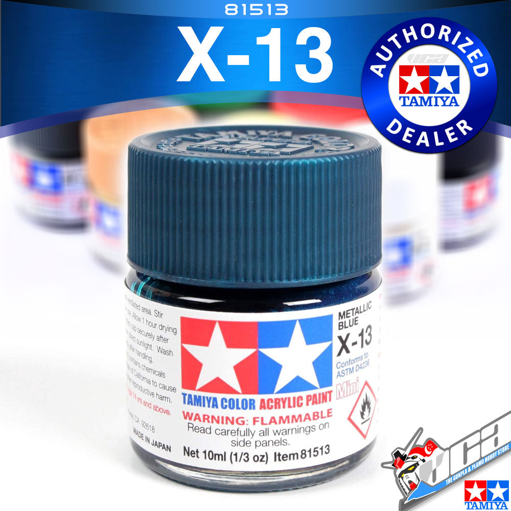 🌈 TAMIYA 81513 X-13 METALLIC BLUE ACRYLIC MINI 10ML PLASTIC MODEL HOBBY ACTION FIGURE TOY PAINT VCA GUNDAM SINGAPORE