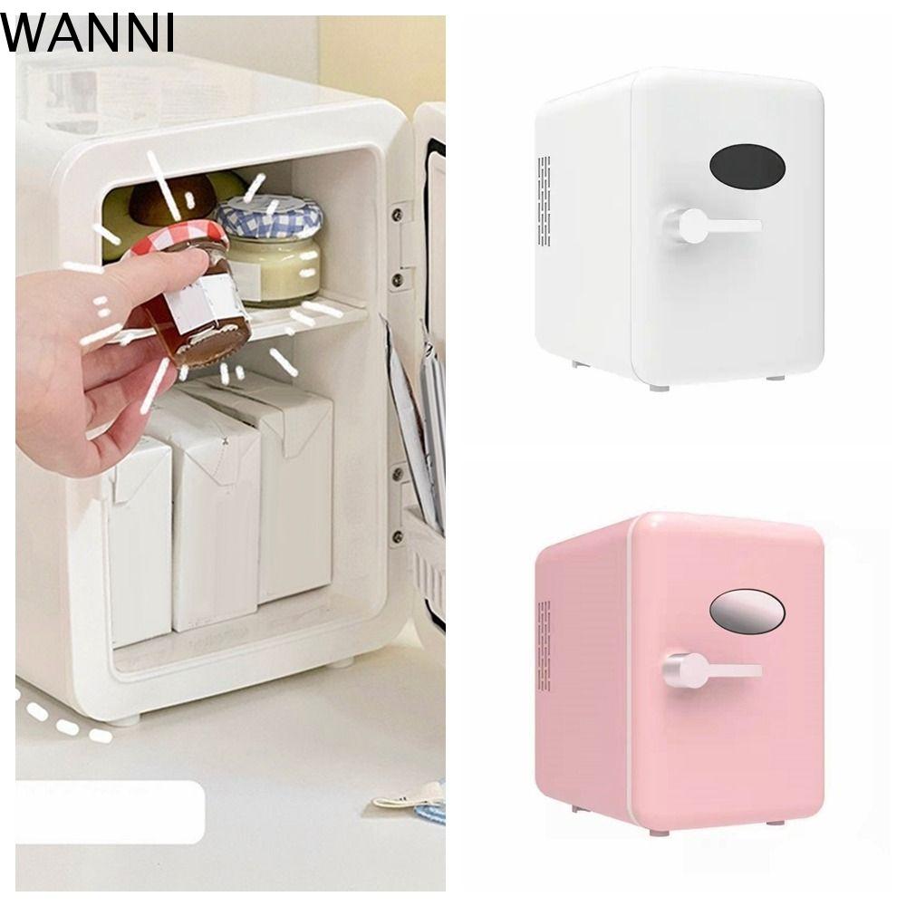 WANNI 4L 6 lon Tủ lạnh mini xe hơi 4L Làm lạnh Nóng và lạnh Tủ lạnh trang điểm 4L Tủ lạnh mini Đựng đồ Tủ lạnh mini 6 lon 4L Xe tải