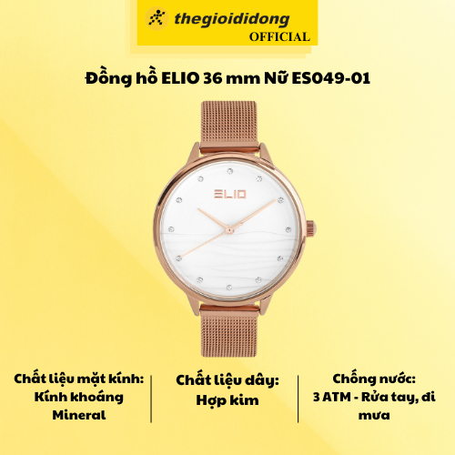 Đồng hồ ELIO 36 mm Nữ ES049-01- thanh lịch nữ tính