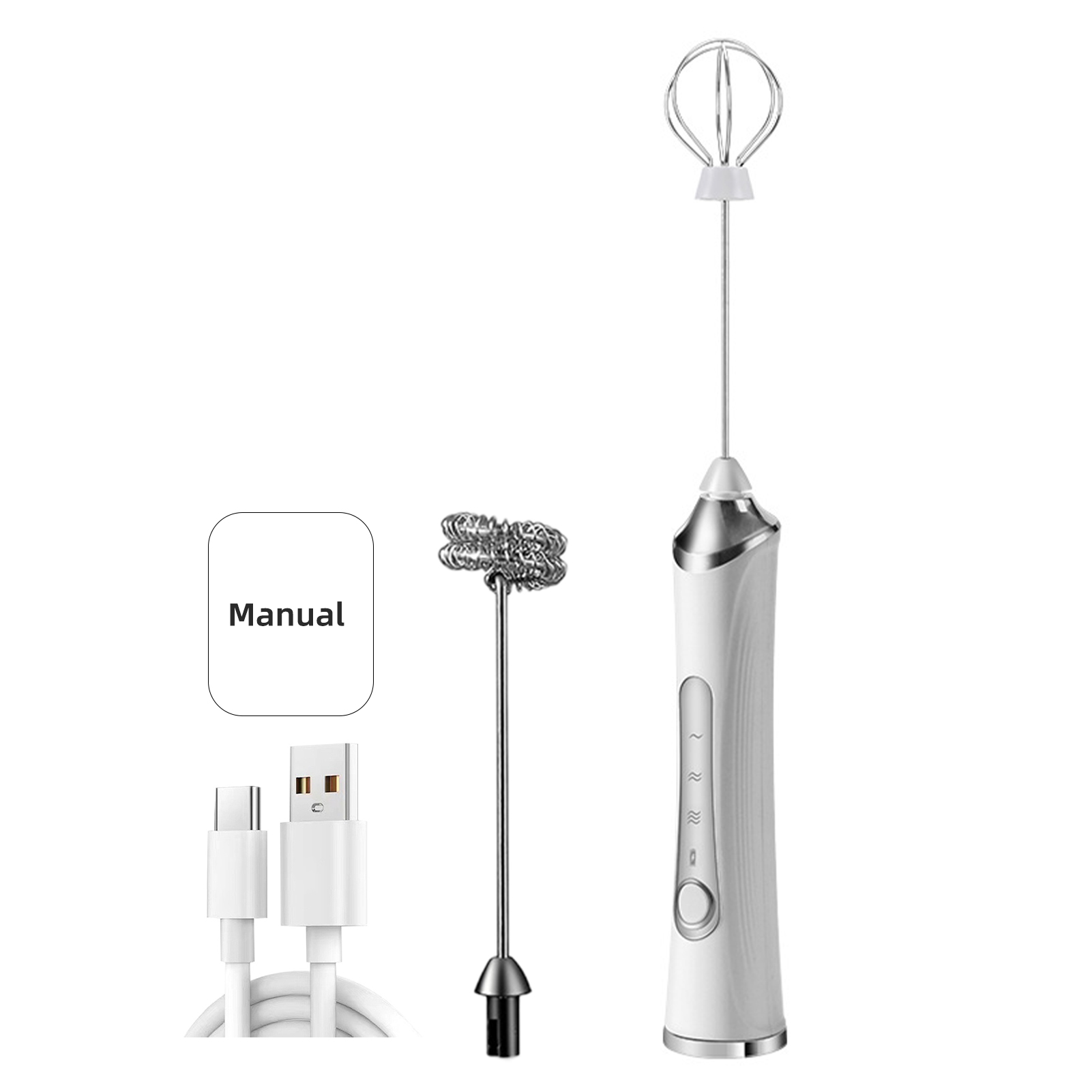 Sữa đầu bọt xốp Cà Phê Máy tạo xốp di động có thể sạc lại đồ tạo bọt sữa Cây đánh trứng 3 tốc độ cầm tay máy tạo xốp cho Latte Cappuccino Máy đánh trứng không dây