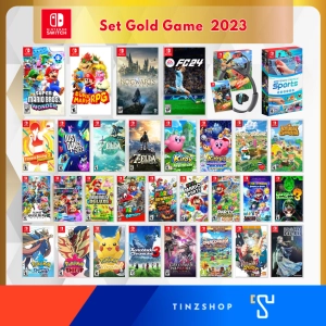 สินค้า Gold Game Set 2023 : Nintendo Switch Game แผ่นเกม นินเทนโดสวิทซ์  รวมเกม ขายดี ปี 2023 : เลือกเกม  &gt; Mario Wonder Princess Peach  FC24 Pokemon Kart8 Sports  Just Dance Kirby Animal : เลือกเกม &gt;&gt;