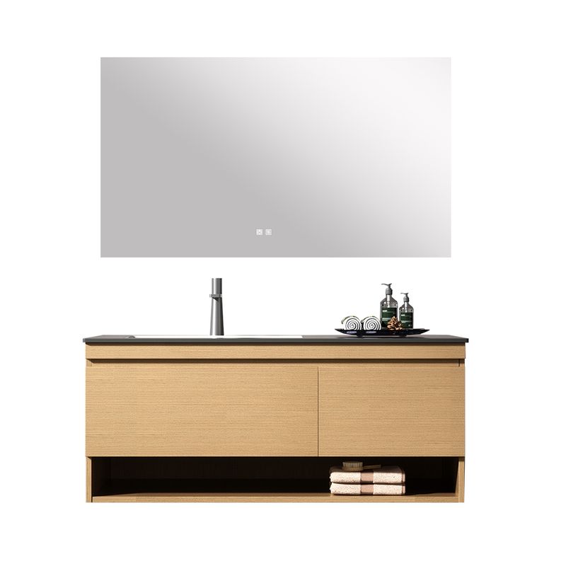 BATH&BATH BT-212 ชุดตู้วางอ่าง+ตู้กระจก ลายไม้ ราคา 44,500 บาท*ส่งฟรี