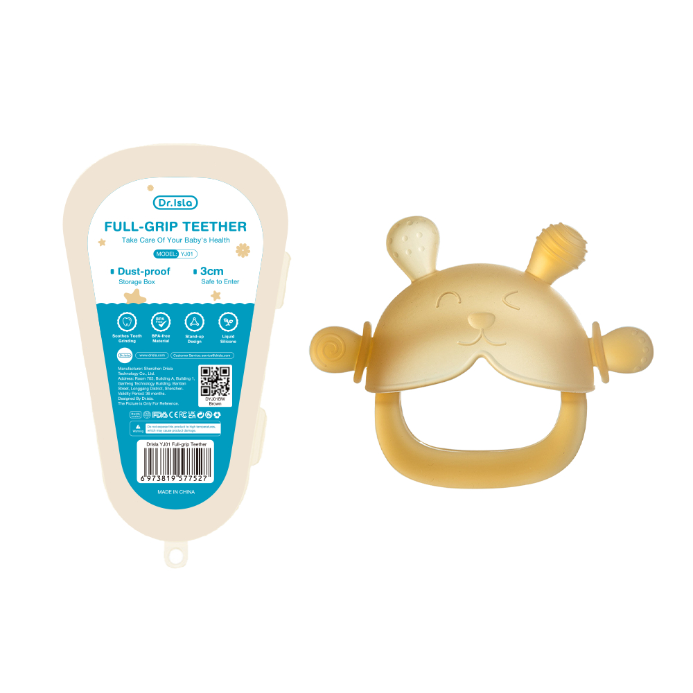 Dr.isla Teether For Baby Silicone Over 6 Months Old BPA-free With Storage Box YJ01