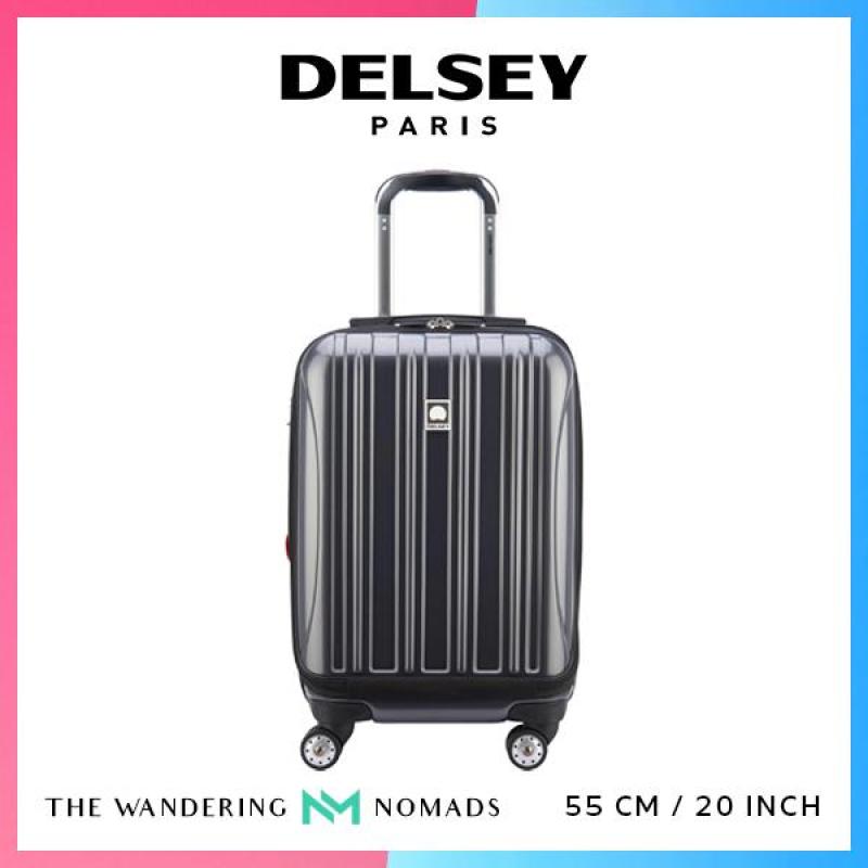 Delsey Helium Aero 55cm 4 Double Wheels Expandable Trolley Case Luggage 20inch - Metallic Grey
