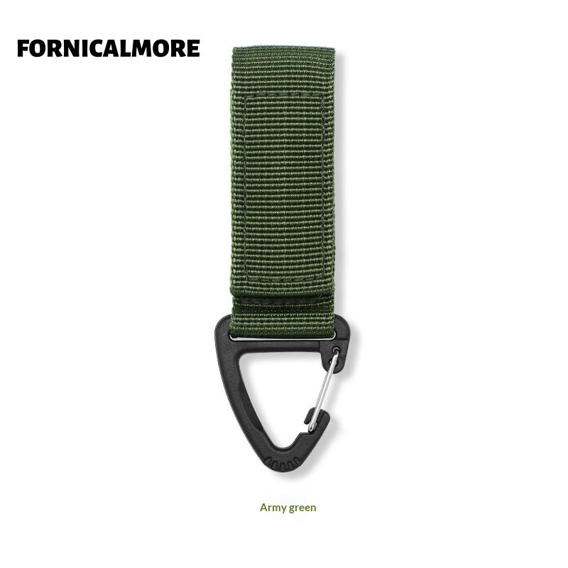 FORNICALMORE สายคล้องกระเป๋าแบบทัคติคอลนิลอนพร้อมกุญแจรูปตัวดีสำหรับการปีนเขาและใช้งานหลายฟังก์ชัน ราคา 17 บาท*ส่งฟรี
