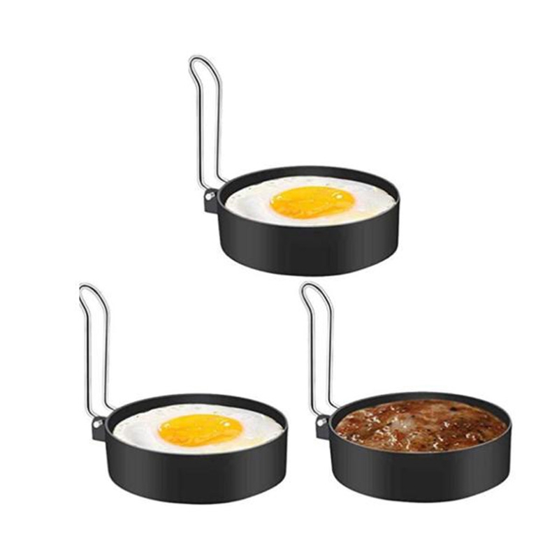 3 Pcs Egg Ring Round Pancake Making Mold, Non-Stick Round Shaper Mold, Home Kitchen Cooking Tool, Egg Making Mold