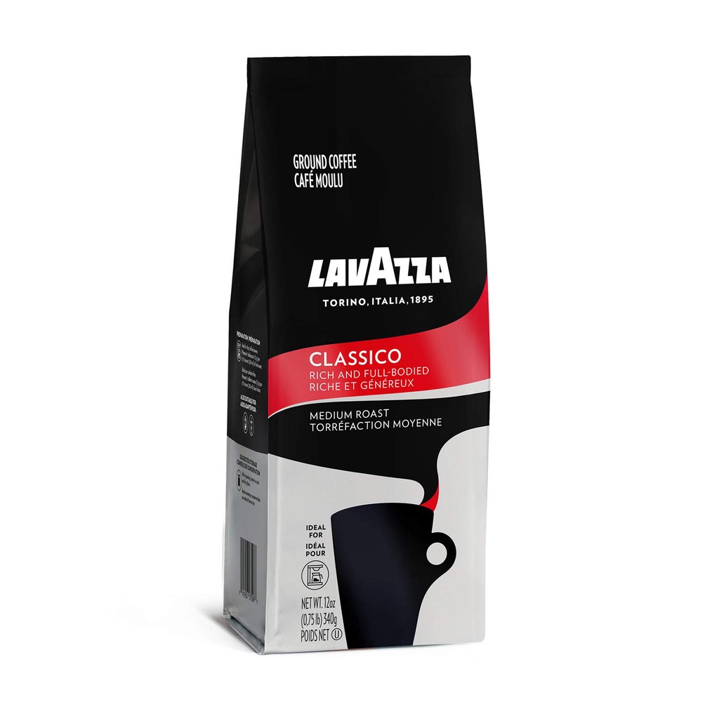 Cà phê Ý Lavazza rang xay Classico Ground Coffee Blend, Medium Roast, gói 340 gram [Made in Italy] - SẢN PHẨM CHẤT LƯỢNG CAO, SỬ DỤNG CỰC THÍCH, ĐƯỢC ƯA CHUỘNG TRÊN THỊ TRƯỜNG, KHÁCH YÊU CÓ THỂ TRẢI NGHIỆM VÀ PHẢN HỒI CHO SHOP NHÉ