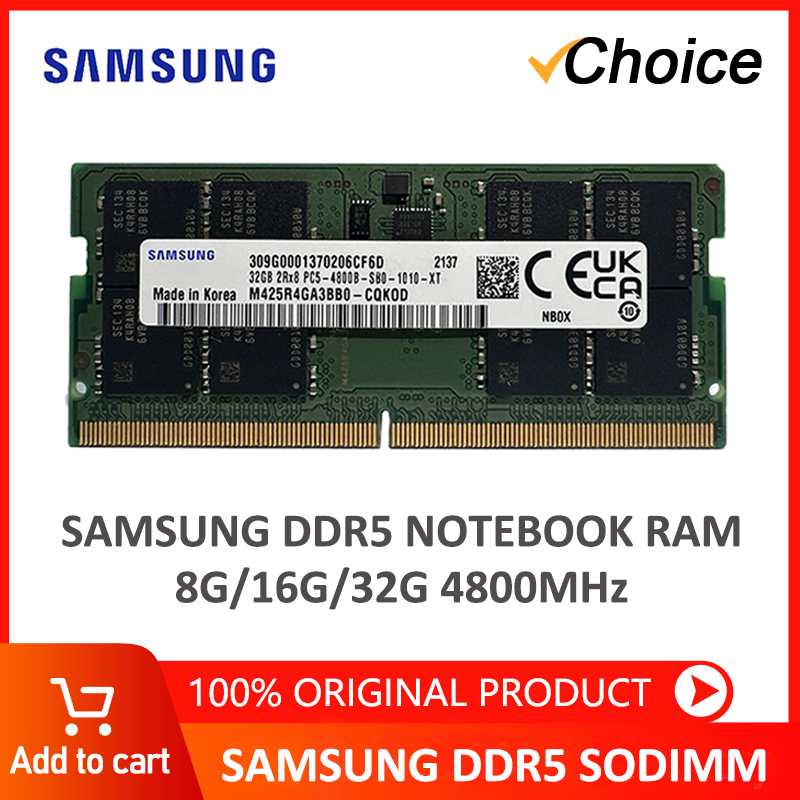 Samsung notebook DDR5 RAM 8GB 16GB 32GB 4800MHz original so DIMM 288pin