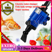 Electric Aquarium Water Change Pump Cleaning Tools Water Changer Gravel Cleaner Siphon For Fish Tank Water Filter Pump Suction Pump Sand Washer Aquarium Water Change Pipe Cleaning Toilet Suction Siphon