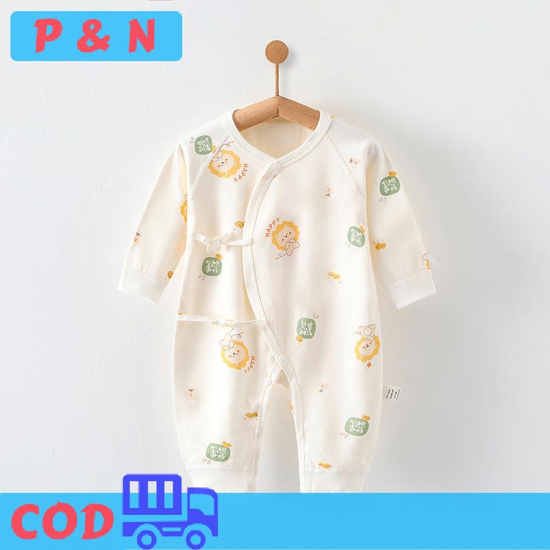 P&N Mùa thu và mùa đông trẻ sơ sinh quần áo bò dễ thương quần áo bướm mới hoạt hình cho bé Jumpsuit Dài Tay