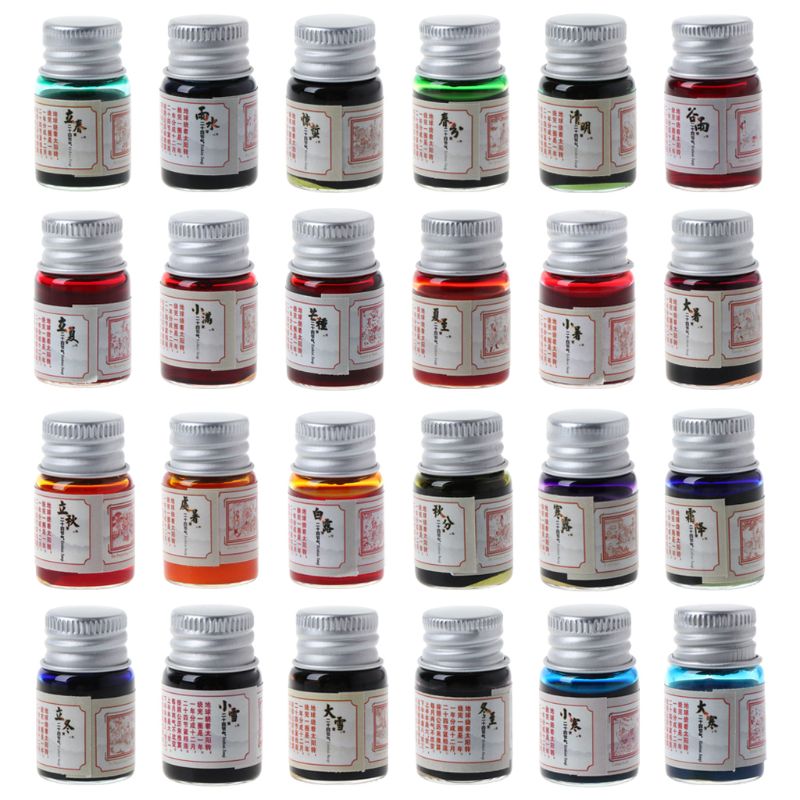 : 《 》 {Mực bột màu 1 chai 5ml vòi phun nước cho trẻ em học sinh làm thủ công