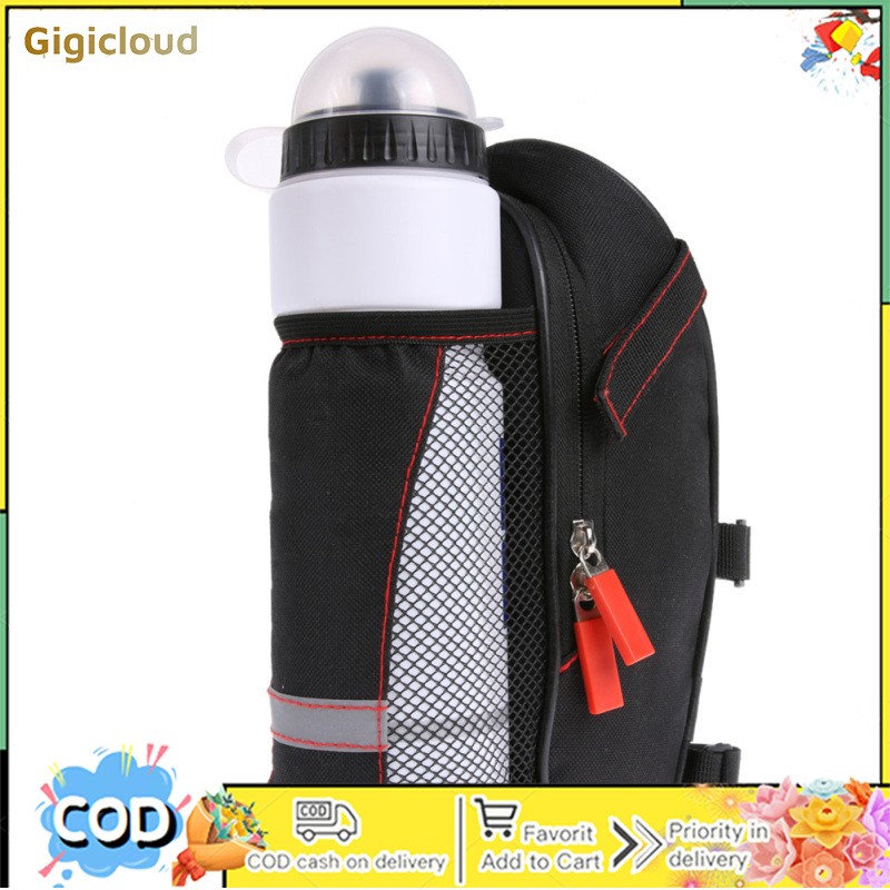 Cycling Bicycle Rear Seat Tail Bags Pouch With Water Bottle Pouch Waterproof Bike Bags Under Seat Pack For Road Bike, Mountain Bike ราคา 149 บาท*ส่งฟรี