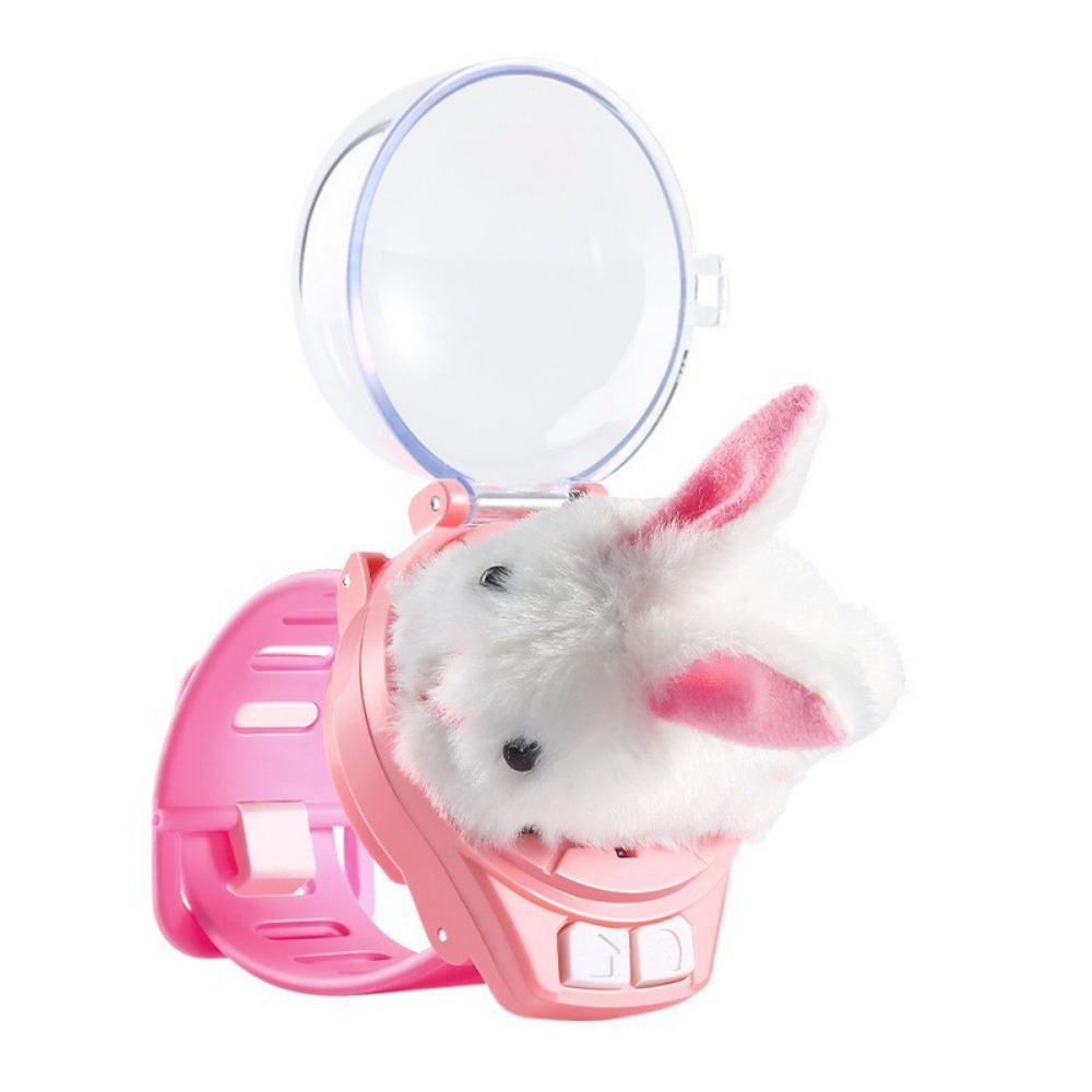 KMPP Phim hoạt hình 3D Đồ chơi đồng hồ mini xe RC cho trẻ em Đồ nhồi bông Xe thú cưng dễ thương Đồ chơi đua thỏ Sáng tạo Sạc USB Đồng hồ điện tử Kapibala dành cho quà tặng trẻ em/học sinh - 3