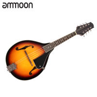 [ammoon]8-String Basswood Sunburst Mandolin Musical Instrument with Rosewood Adjustable Bridge