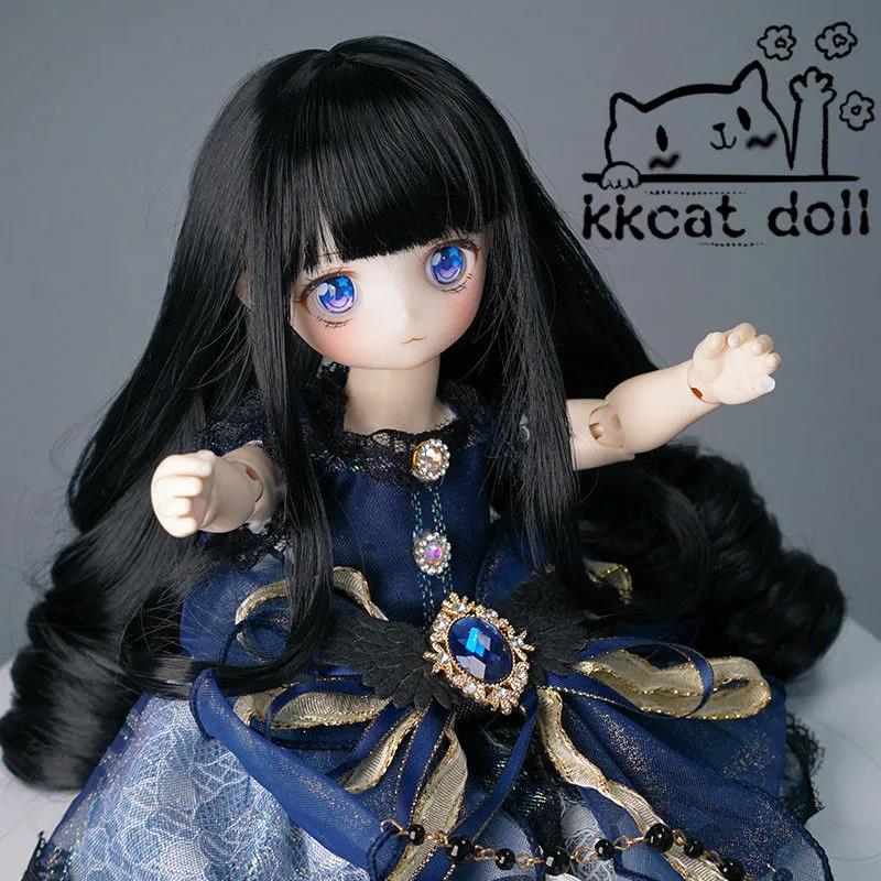 Anime Doll s Wig With Bangs No Ear Curly Hair Wig Fit To 1 3 & 1 4 & 1 6
