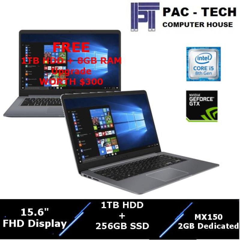 Asus S510UN-BQ250TS FREE UPGRADE Worth $200 / i5-8th Gen / 1TB HDD(FREE) + 256GB SSD / 8GB RAM + 8GB RAM(FREE) / Nvidia MX150 / 15.6 Full HD / 2 Year Warranty