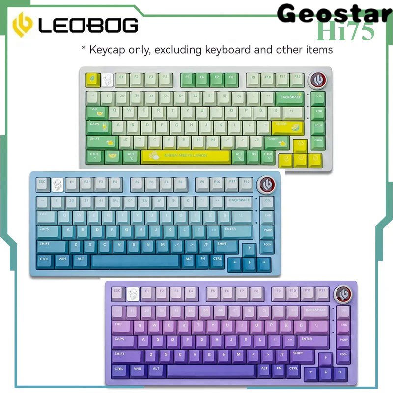 [Hot]Leobog Hi75 Mechanical Keyboard Kit 81 Keycaps Pbt Thermal Sublimation Gradient Original Height