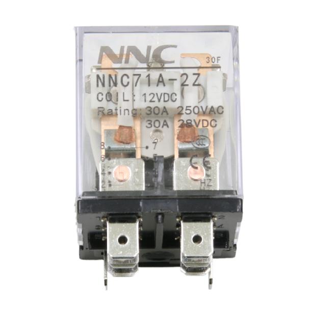 Rơ-le Trung Gian Điện Từ NNC71A-2Z XinDa - JQX-30F/2Z, DC12V, 30A, 2NO+2NC, Vỏ Trong Suốt Cho Máy Công Cụ -RELAY NNC71A-2Z DC12V