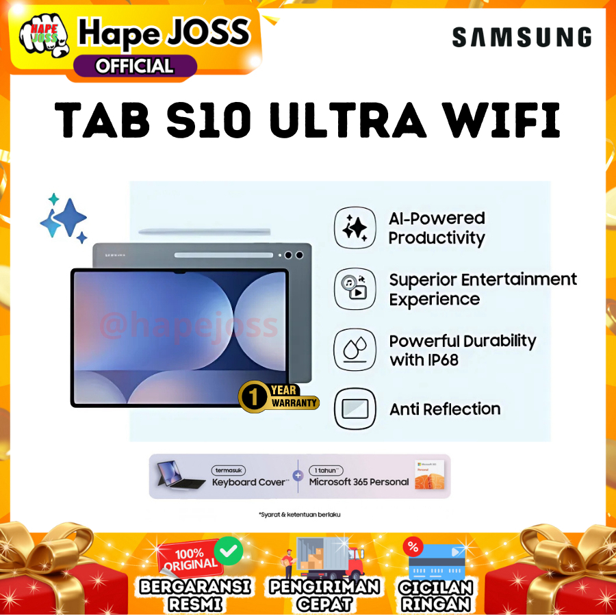 Samsung Galaxy Tab S10 Ultra Wifi 12/256GB android Harga 20,999,000 rupiah*Gratis Ongkir