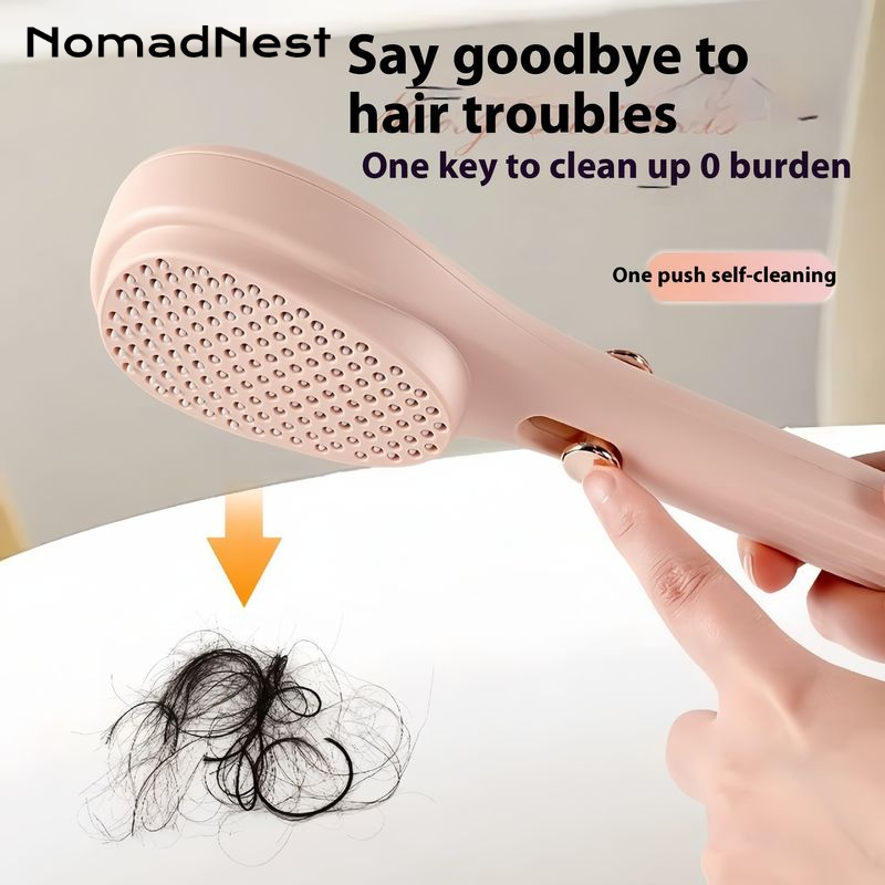 One-Button Hair Removal Comb for Easy Cleaning and Detangling