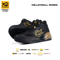 FIXCH - Lunatic Sepatu Voli Mid Cut - Black/Black/Gold