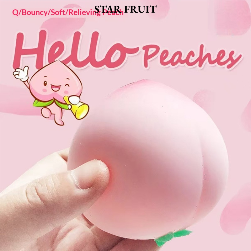 [STAR FRUIT Slow Return Spring Toy Creative Simulation Peach Squeeze Doll for Releasing Stress,STAR FRUIT Peach Squishy Slow Rebound Toy Soft Stress Relief Decompression Ball for Kids Adults,] ราคา 31 บาท*ส่งฟรี