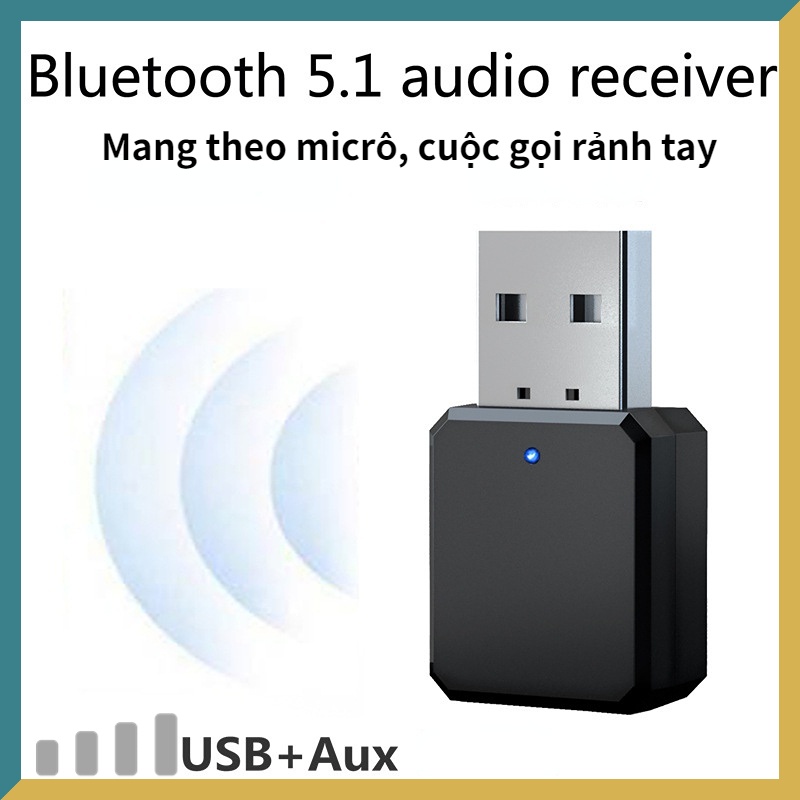 Bluetooth 5.1 audio receiver KN318USB nhận tín hiệu Bluetooth 5.1 là loa không dây - PBS SHOP