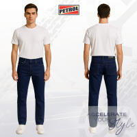 Petrol Mens Basic Denim Pants Slim Straight Mid-Rise Fitting 194133-U (Dark Shade)