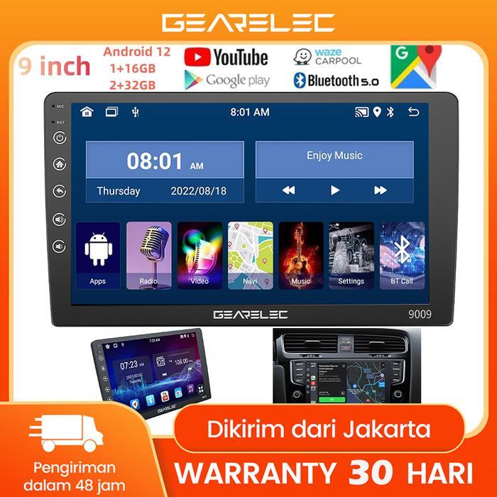 GEARELEC HEAD UNIT 9 INCH HEADUNIT 12 UNIVERSAL SKELETON Harga 1,392,000 rupiah*Gratis Ongkir