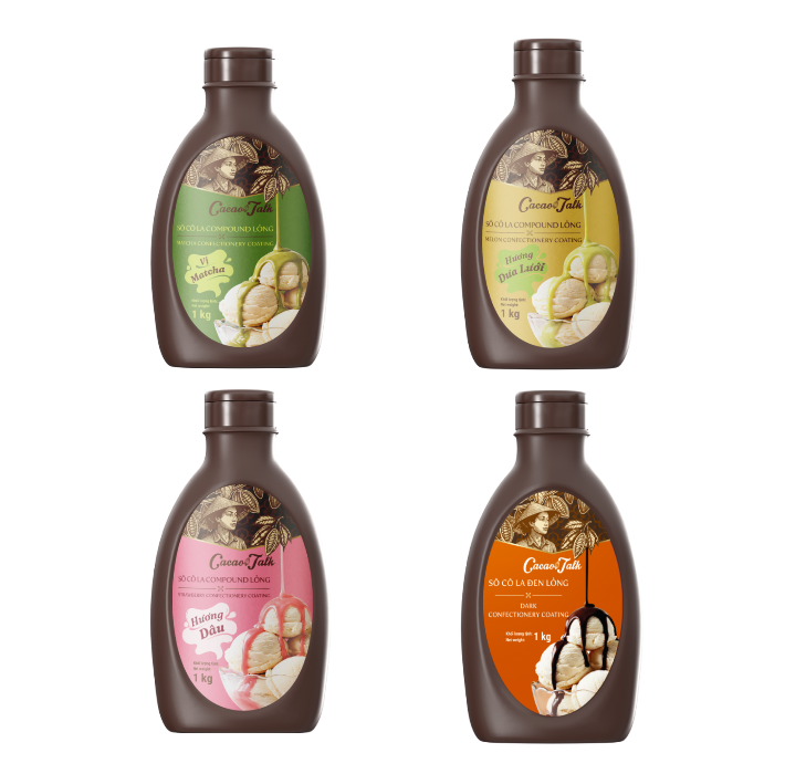 Sốt socola lỏng đủ vị Cacao Talk 1kg