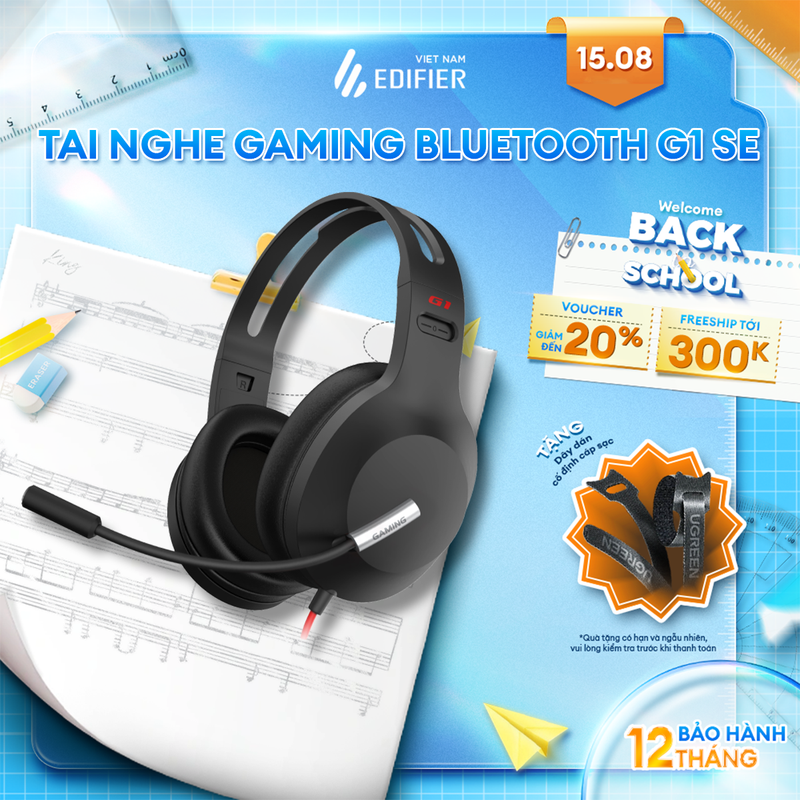 Tai nghe Gaming EDIFIER G1 SE | Micro chống ồn uốn cong 360 độ | Cổng kết nối 3.5mm | Đệm tai êm ái | Điều khiển trên dây | Bảo hành 12 tháng